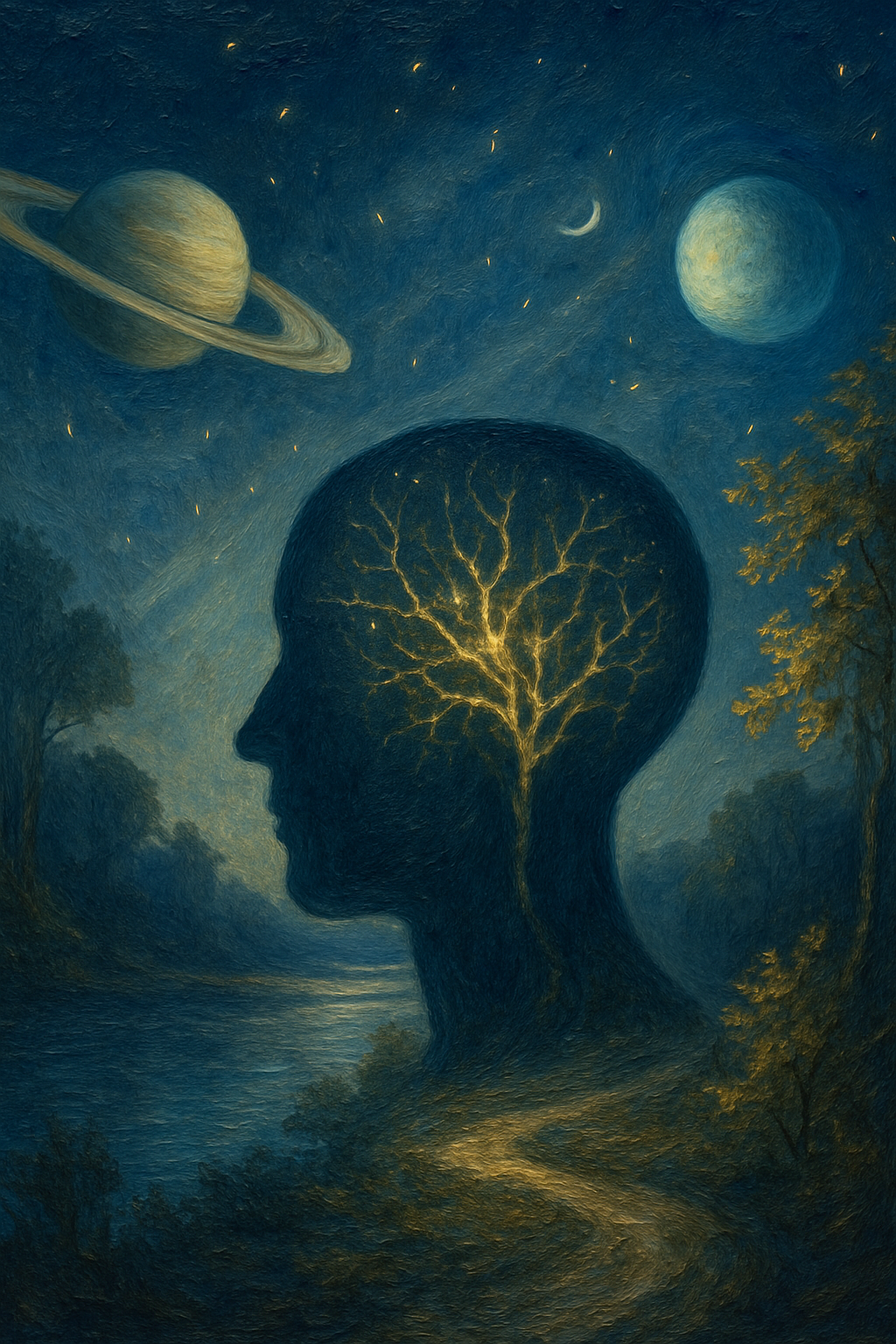 La dualidad de los planetas regentes de Acuario, Saturno y Urano, influyendo en su personalidad.