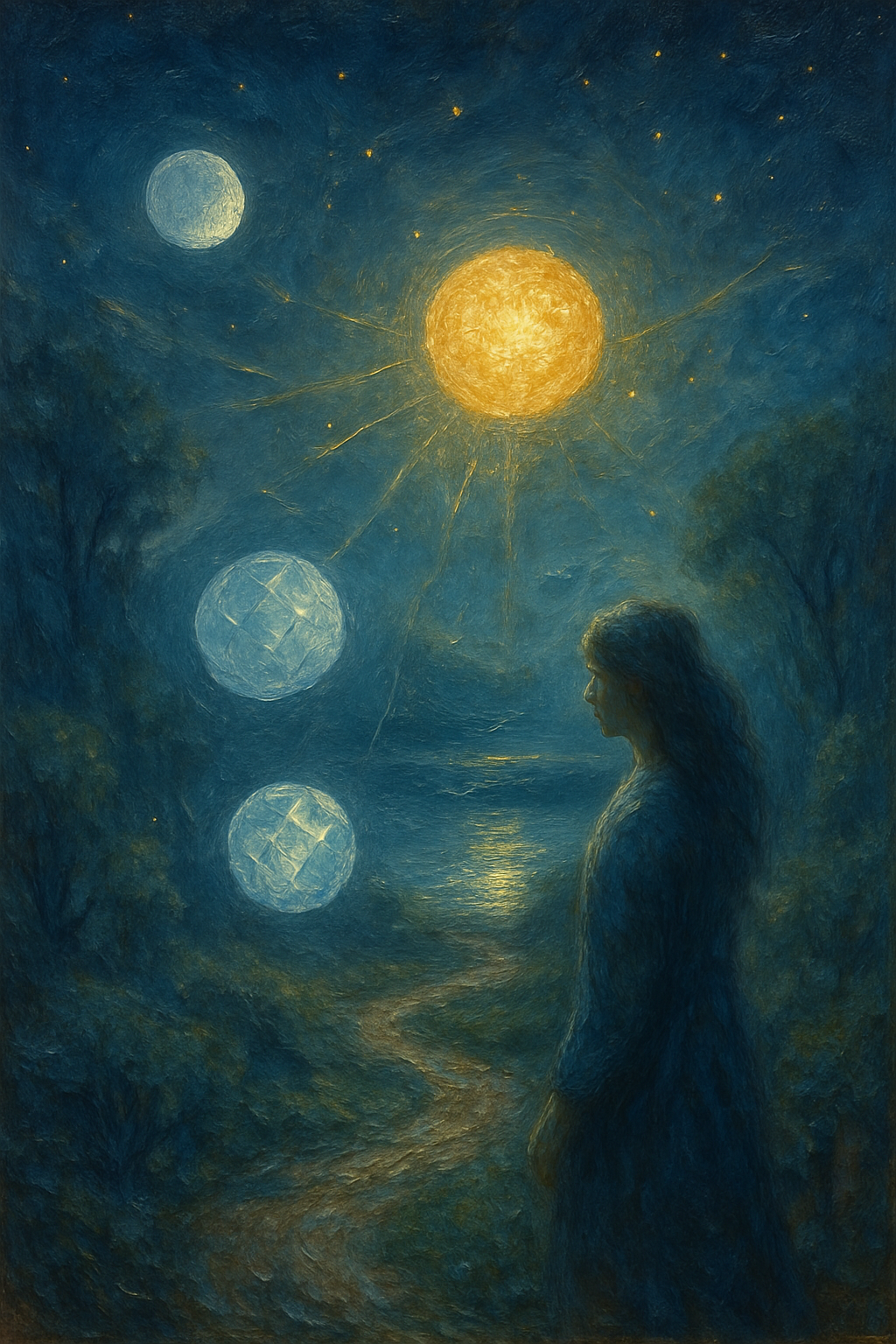 La trinidad astrológica: Sol, Luna y Ascendente trabajando en conjunto.