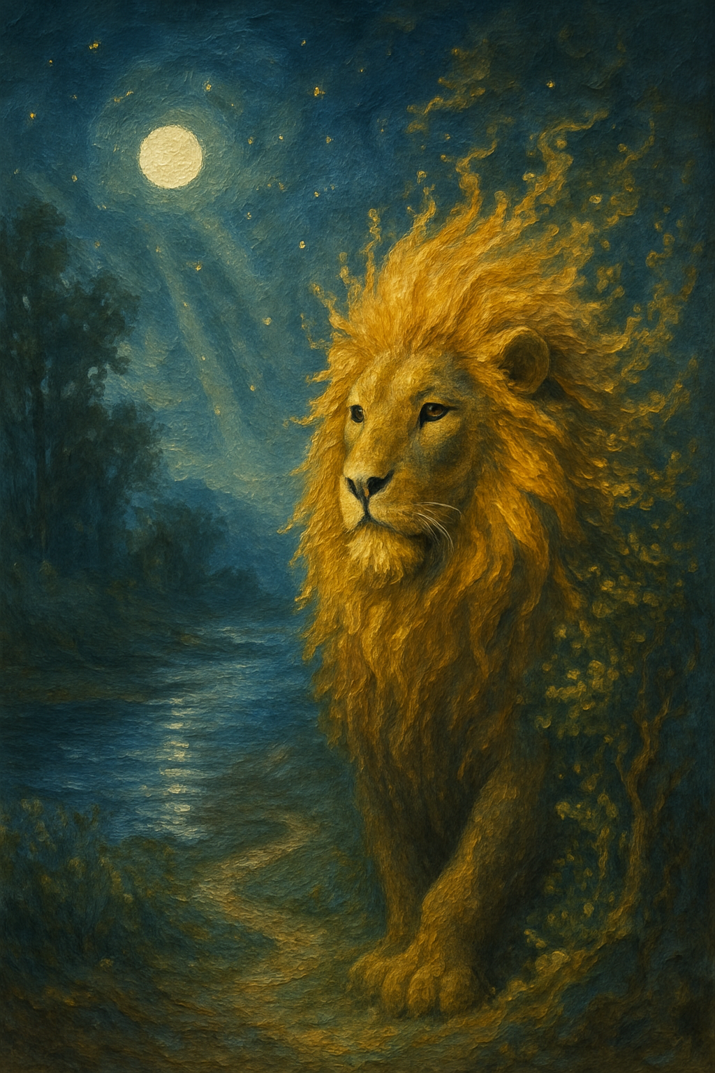 Representación artística del carisma y la presencia del Ascendente Leo.