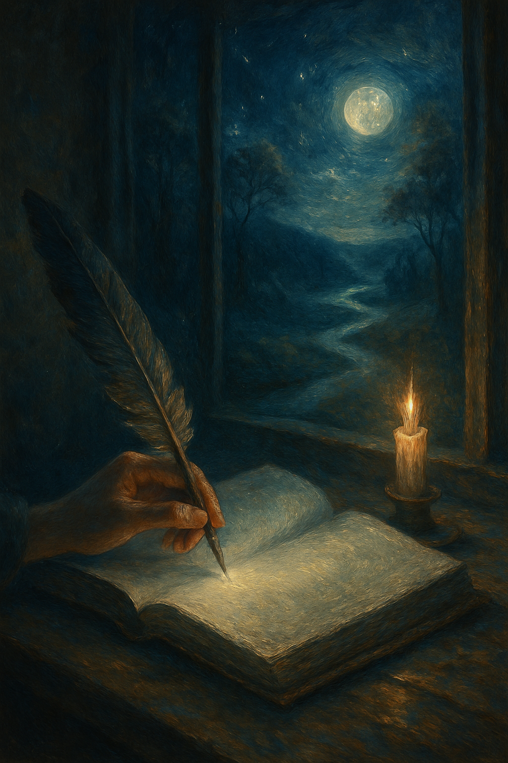 El simbolismo de la luna nueva como un libro en blanco para escribir nuevas intenciones.