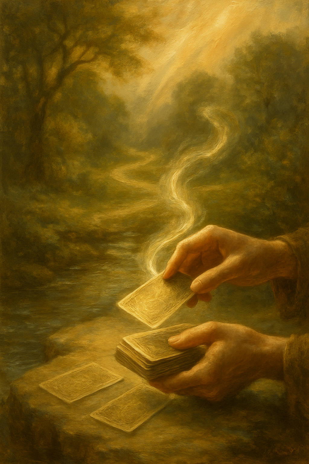 El proceso de realizar una tirada de tarot con intención y enfoque.