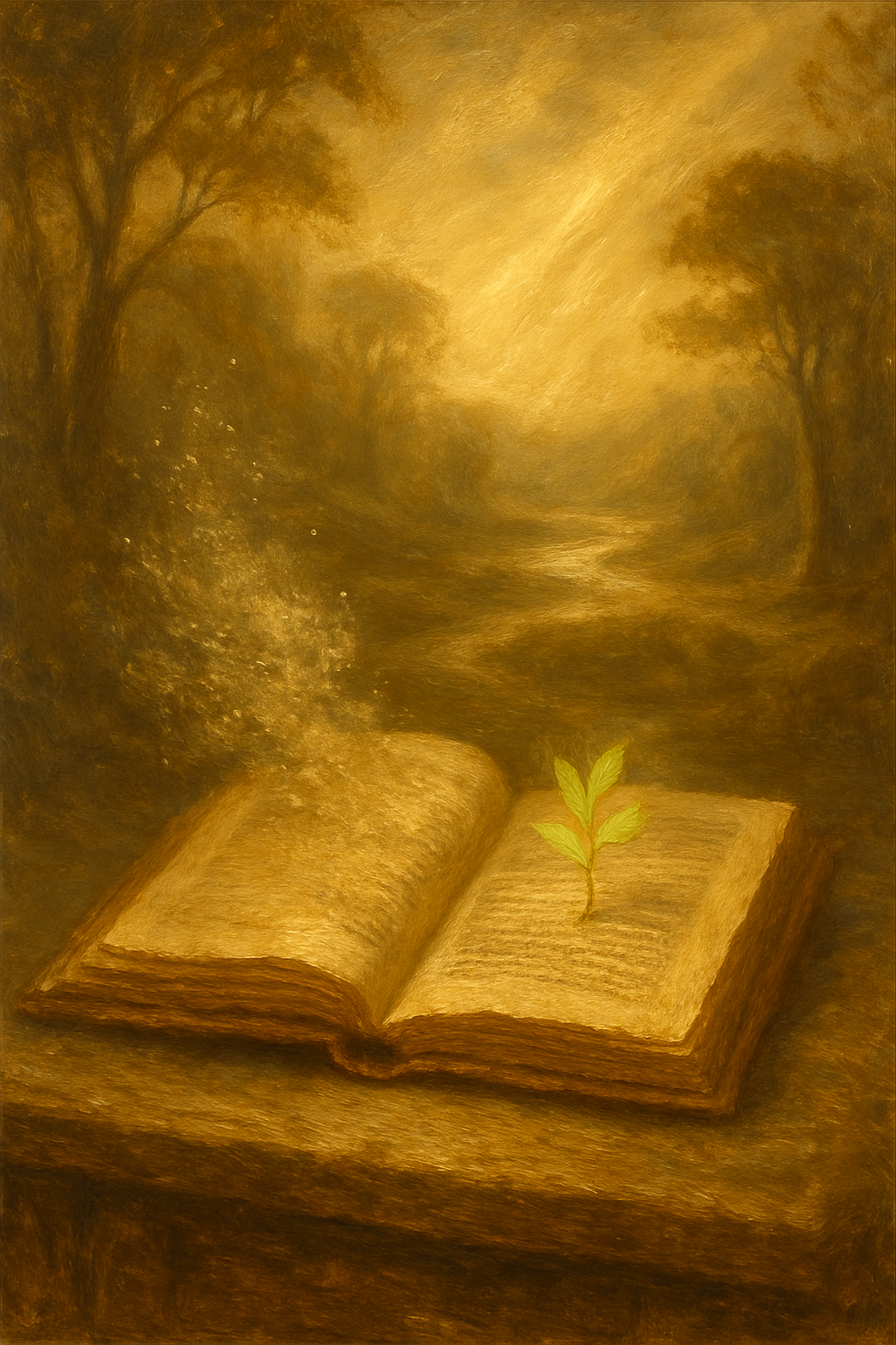 Un libro abierto mostrando el ciclo de fin y comienzo, relacionado con las aplicaciones de la Rueda de la Fortuna.