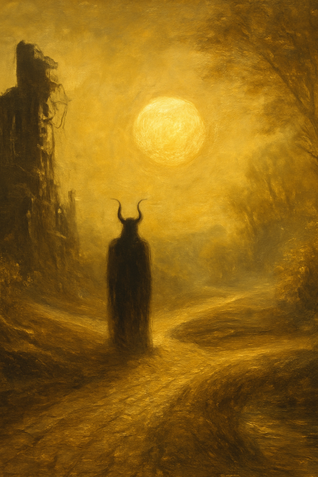 Combinación de cartas del Tarot: El Diablo, La Torre y La Luna, simbolizando una crisis que revela miedos ocultos.
