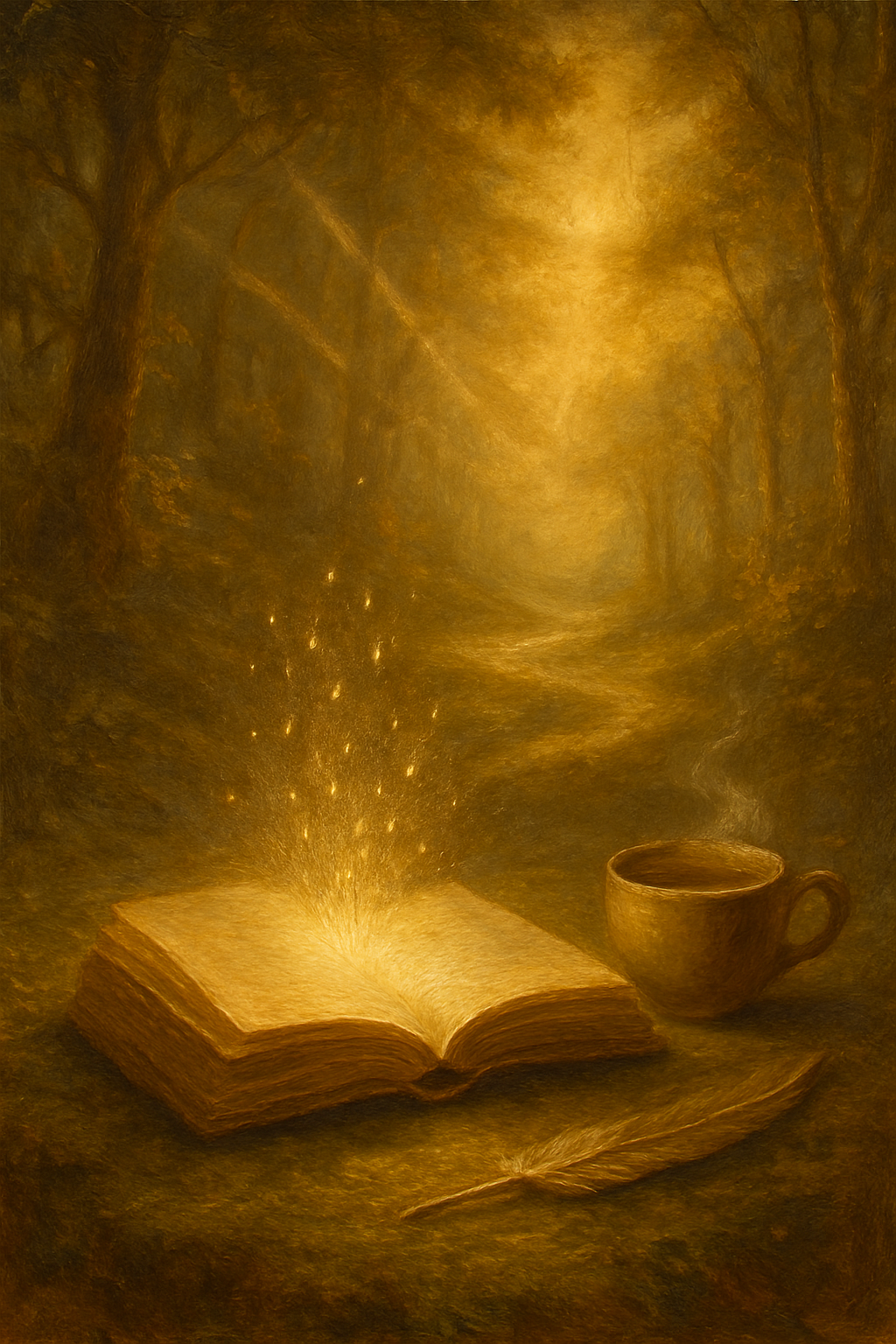 Ejercicios prácticos para conectar con La Estrella: un diario abierto del que brota luz y semillas, simbolizando el journaling inspirado.