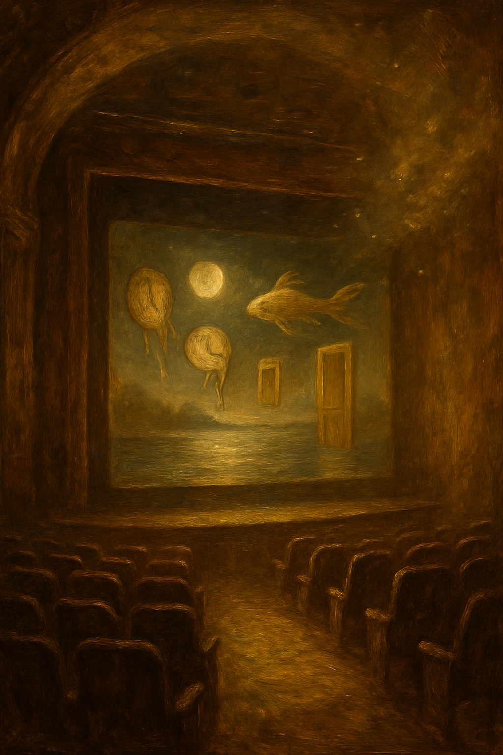 Representación artística del arquetipo de La Luna en el cine y la cultura surrealista.