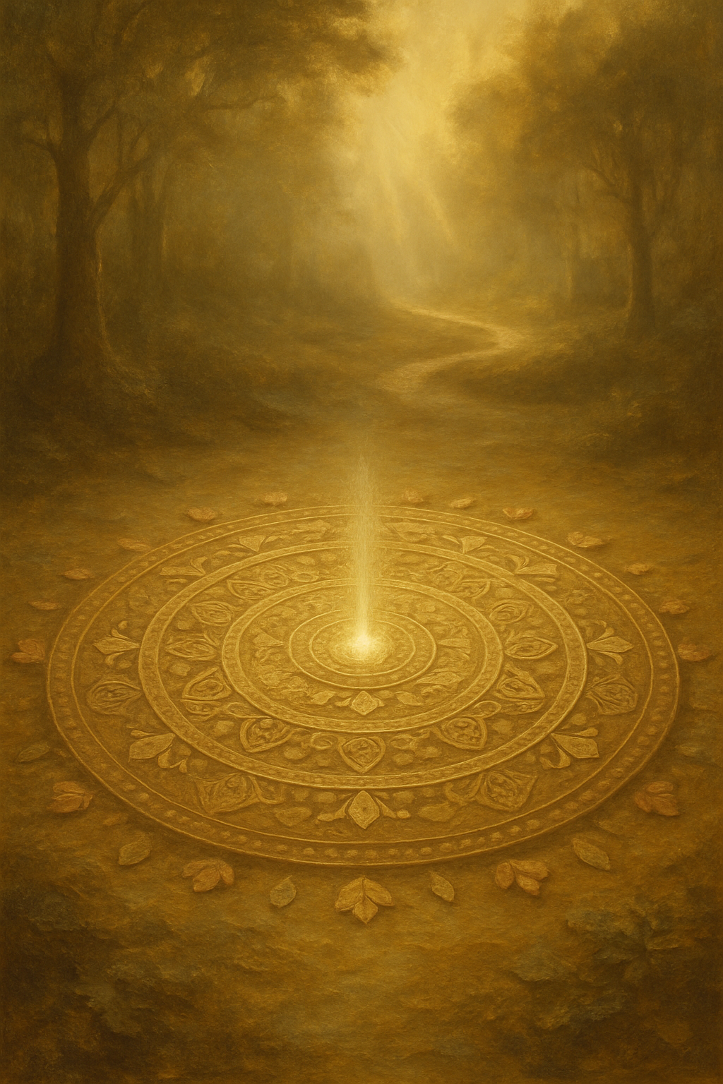 Un mandala natural que simboliza la totalidad y la integración, conceptos clave del simbolismo profundo de El Mundo.