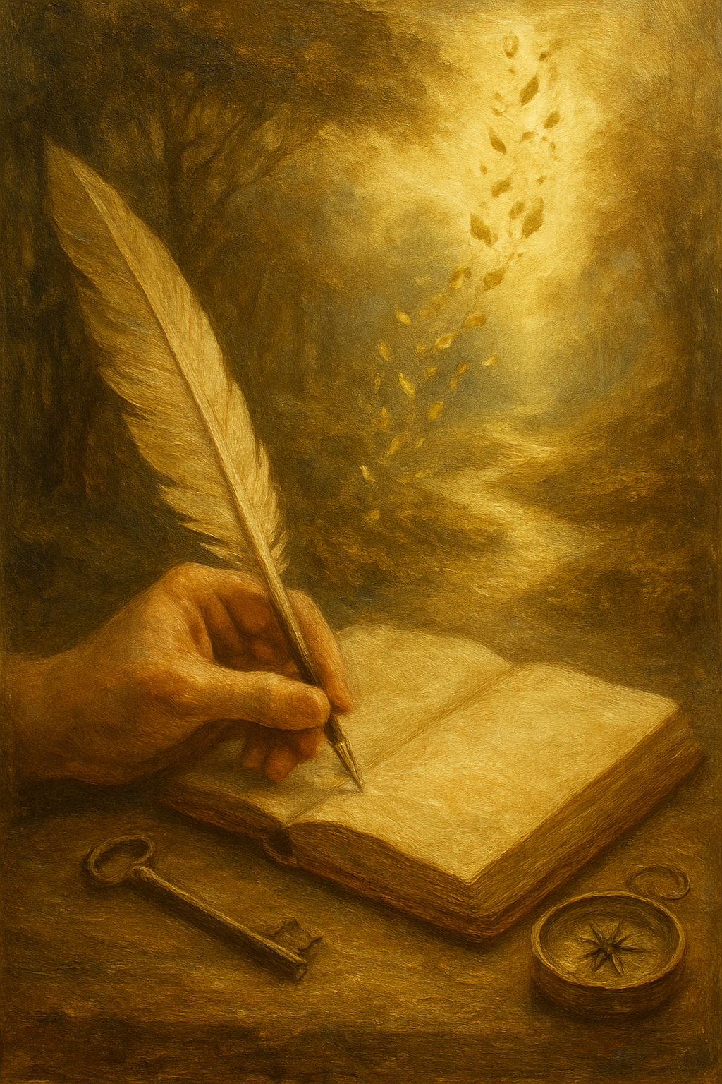 Mano a punto de escribir una pregunta clara en un cuaderno, simbolizando la importancia de la formulación en el tarot.