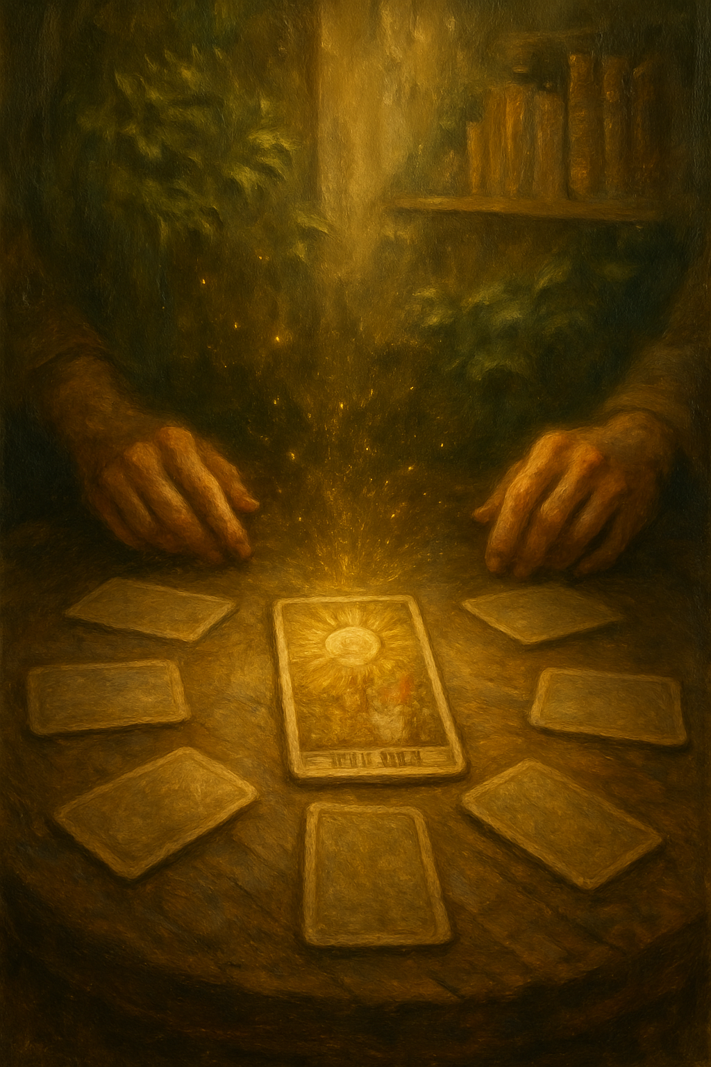 Funcionamiento de una tirada de tarot de sí o no con una carta revelada.