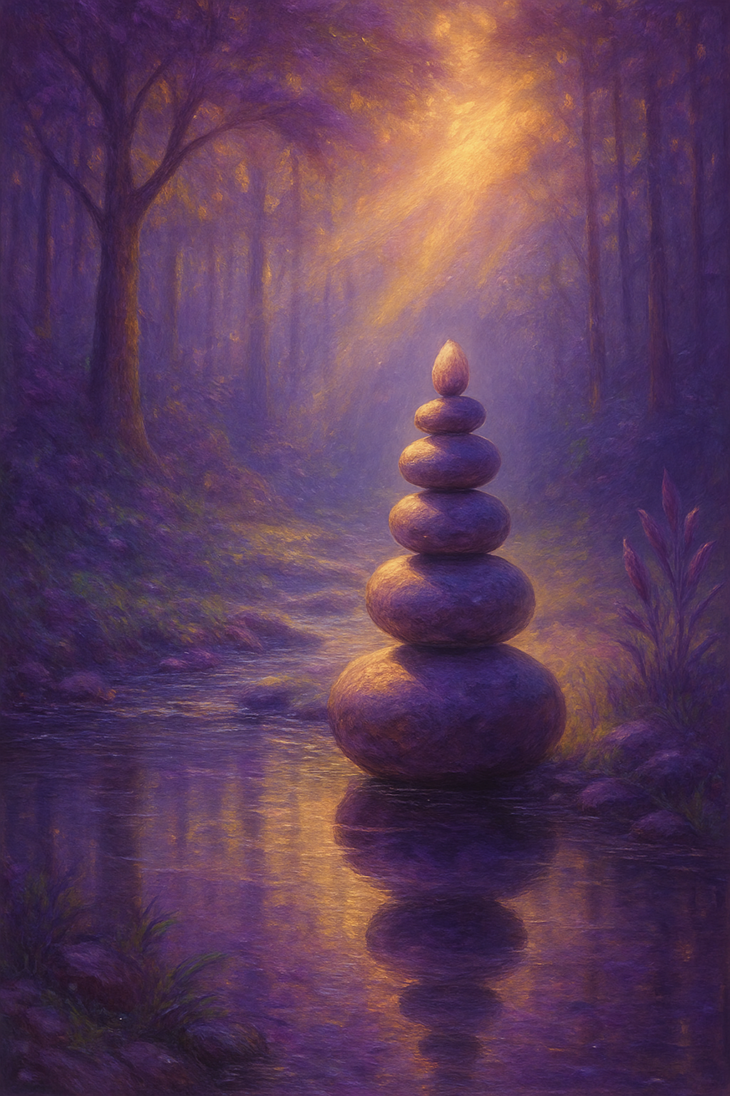 Piedras en equilibrio perfecto, representando los Órdenes del Amor de Bert Hellinger.